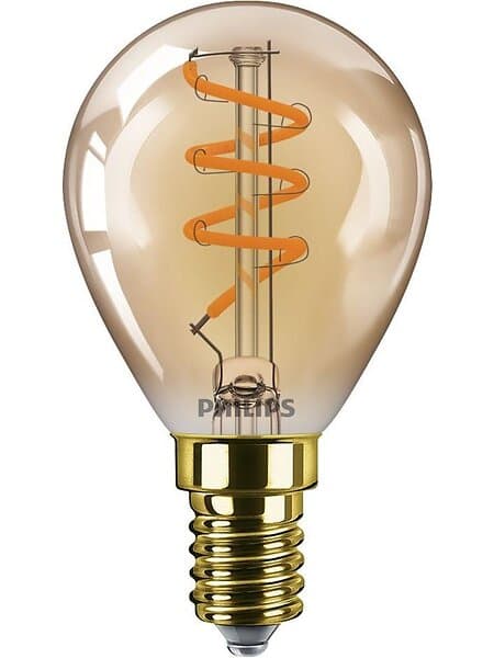 Philips LED-glödlampa Mini-ball 3W (25W) Flame Dimmable E14