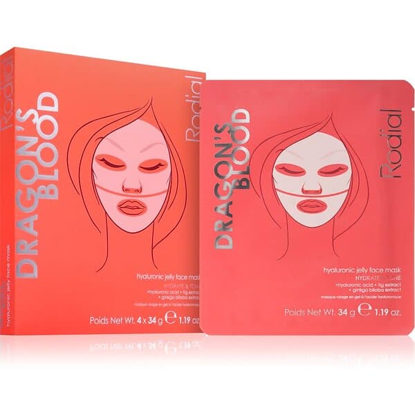 Rodial Dragon's Blood Hydrogel Jelly Face Mask intensiv hydrogelmask 4x34g