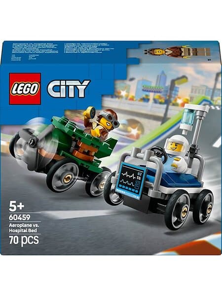 LEGO City 60459 Airplane vs. Hospital Bed Race Car Pack 