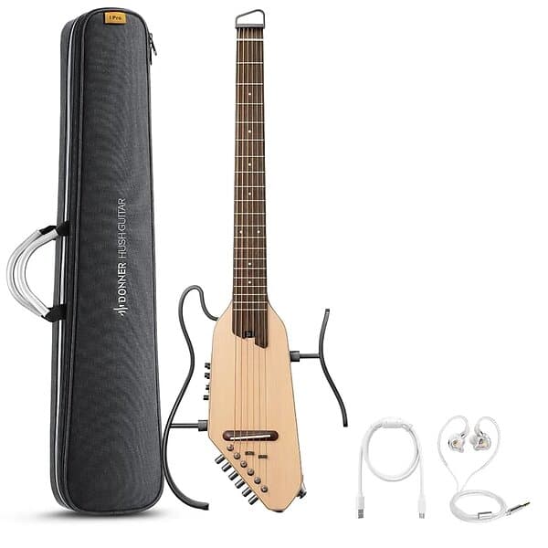 Donner HUSH-I PRO Silent Guitar Natural