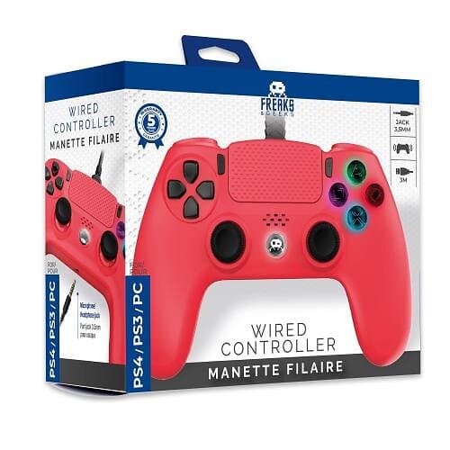 Trade Invaders Wired Controller - Red (PS4)