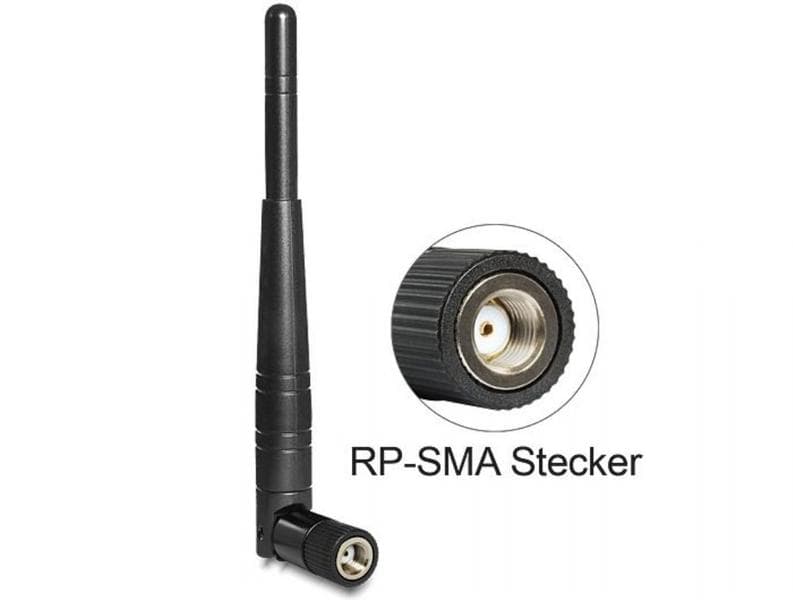 DeLock WLAN 802.11 ac/a/b/g/n RP-SMA Antenna 3dBi (88461)