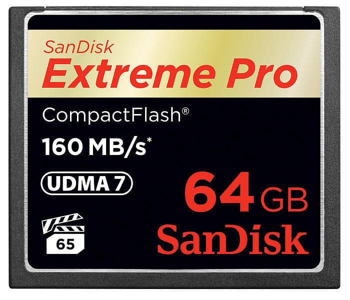 SanDisk Extreme Pro Compact Flash 160MB/s 64GB