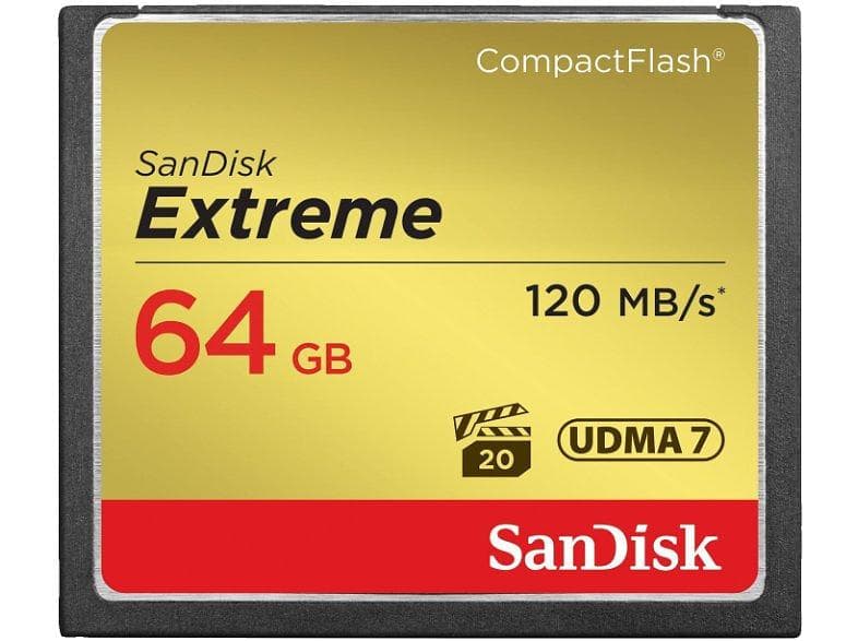 SanDisk Extreme Compact Flash 120MB/s 64GB