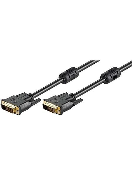 Goobay Ferrite Gold DVI-D - DVI-D Dual Link 2m