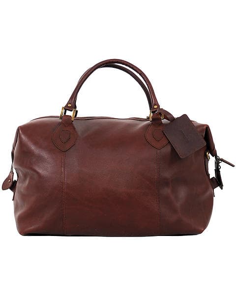 Barbour Leather Medium Travel Explorer Bag