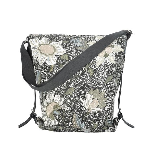 Ceannis Flower Linen Shoulder Bag