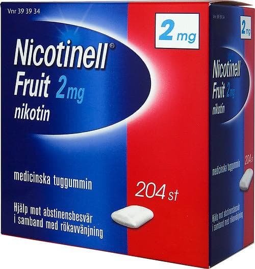 Nicotinell Fruit Tuggummi 2mg 204stk