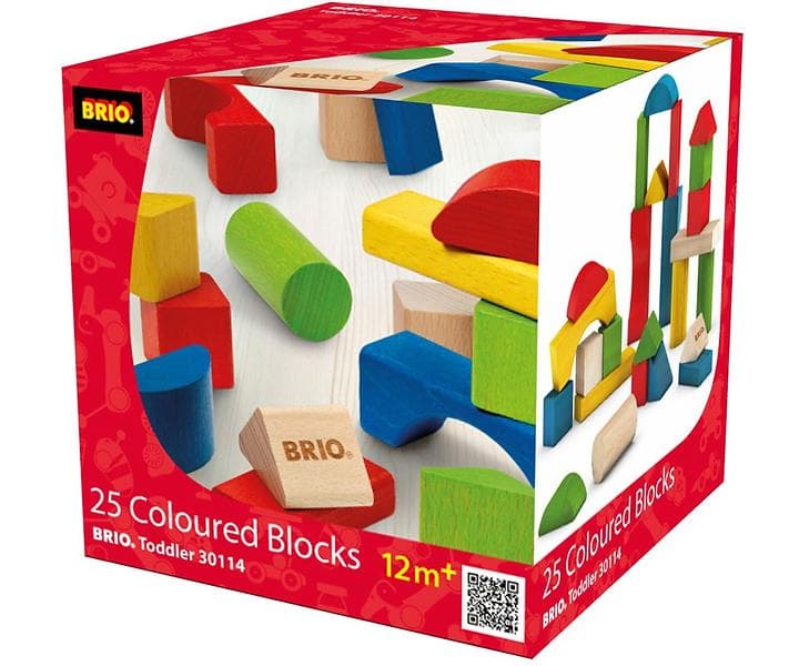 BRIO 25 Coloured Blocks 30114