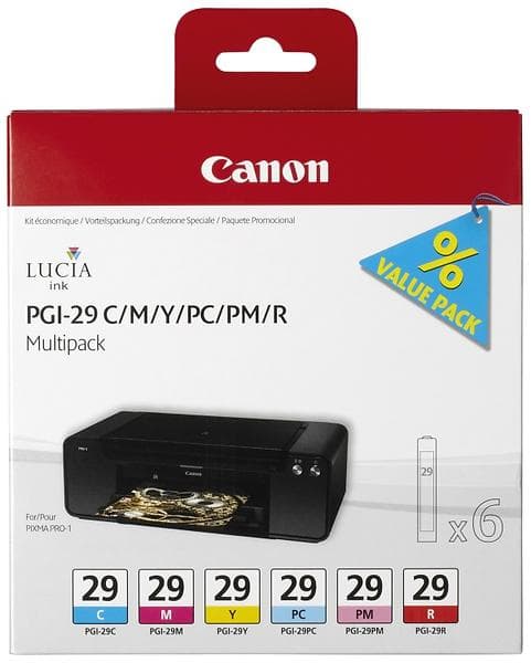 Canon PGI-29C/M/Y/PC/PM/R (6 farver)