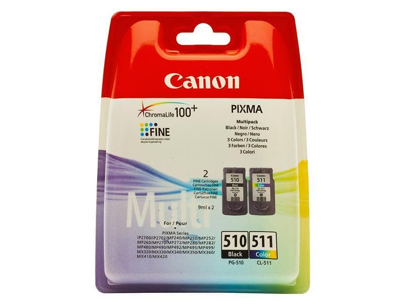 Canon PG-510 (Sort) + CL-511 (3-farve)