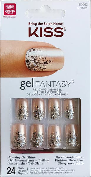 Kiss Nails Gel Fantasy False Nails 24-pack