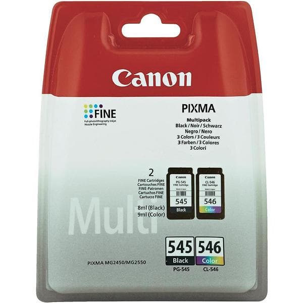 Canon PG-545 (Sort) + CL-546 (3-farve)