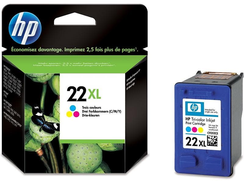 HP 22XL (3-farve)