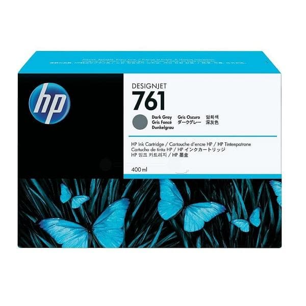 HP 761 400ml (Mørkegrå) 3-pack