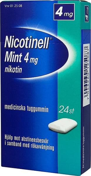 Nicotinell Mint Medicinskt Tuggummi 4mg 24stk