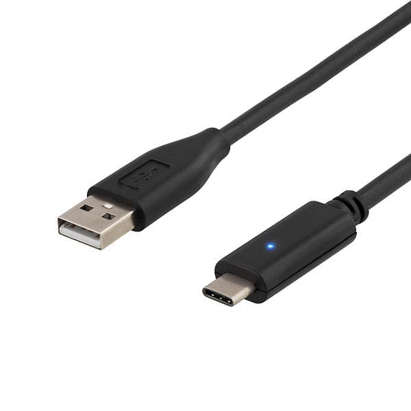 Deltaco USB A - USB C 2.0 1m