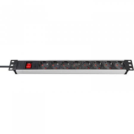 Brennenstuhl Premium Line Technic Alu 8-Way 19" Switch 2m