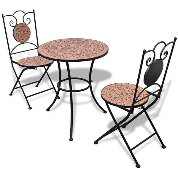 vidaXL Grupp Mosaik Ø60cm (incl. 2 Chairs)