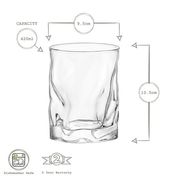 Bormioli Rocco Sorgente DOF Whiskey Glass 42cl