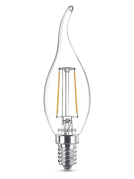 Philips LED Candle Bent-Tip 250lm 2700K E14 2W