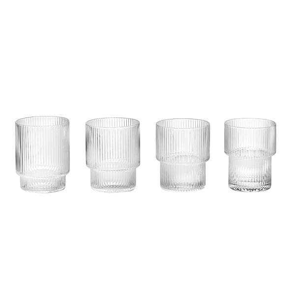 Ferm Living Ripple Glas 25cl 4-pack