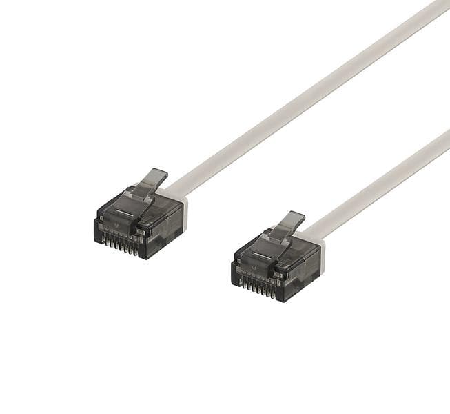 Deltaco Flat U/UTP Cat6a RJ45 - RJ45 0.3m