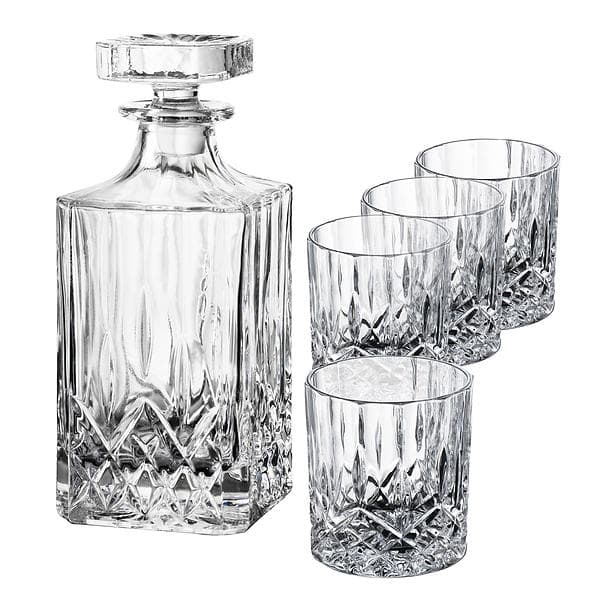 Aida Harvey Carafe With Lock 70cl With 4 Whisky Glass 24cl