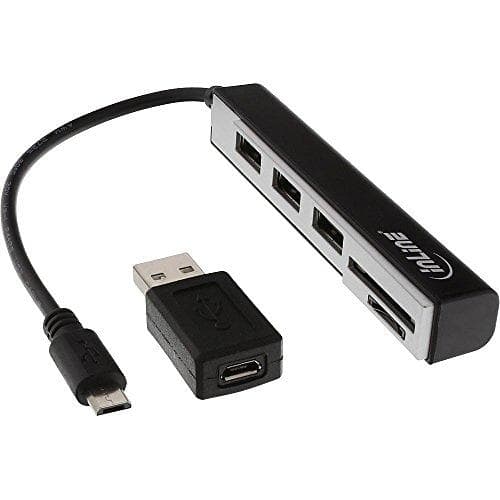 InLine USB 2.0 OTG Multi-Card Reader With USB Hub (66775C)