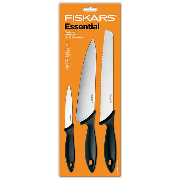 Fiskars Essential Knivsæt 3 Knive