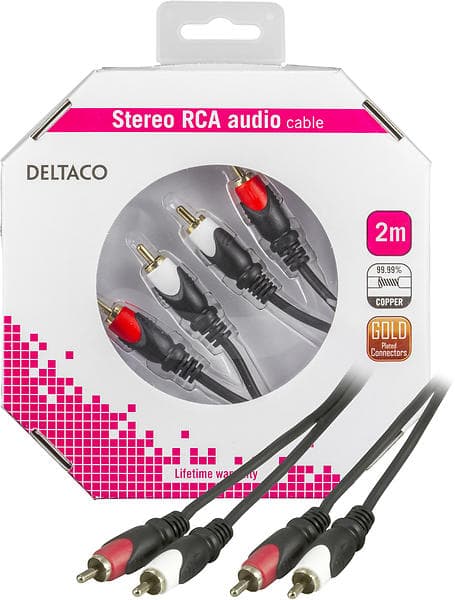 Deltaco Gold 2RCA - 2RCA 2m