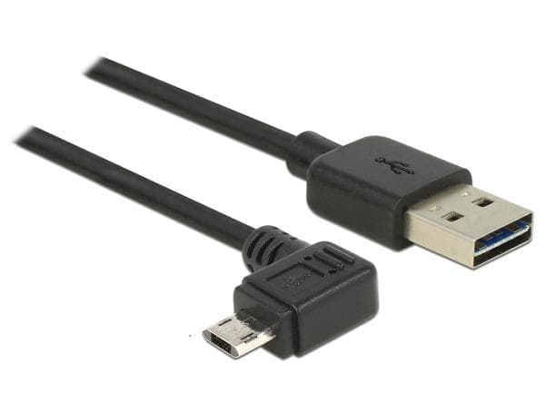 DeLock Easy-USB USB A - USB Micro-B (reversible) (angled) 2.0 0.5m