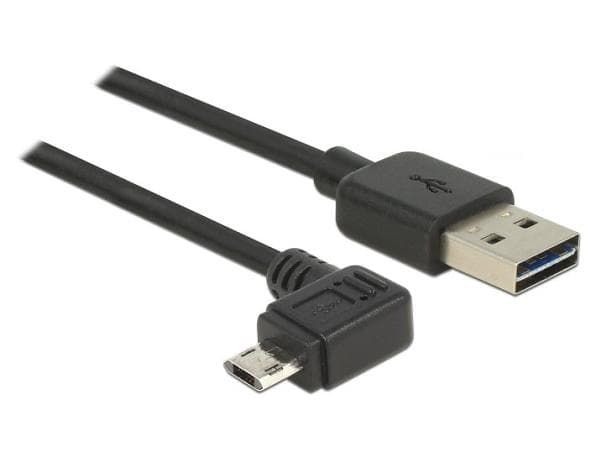 DeLock Easy-USB USB A - USB Micro-B (reversible) (angled) 2.0 2m