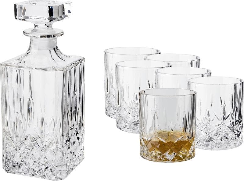 Dorre Vide Whisky Carafe 75cl With 6 Whisky Glass 22cl