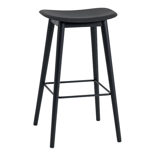 Muuto Fiber Bar Stool (hög, träben)