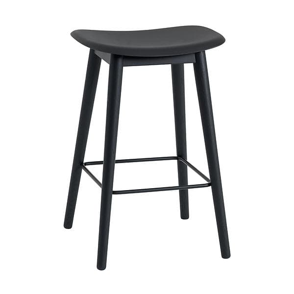 Muuto Fiber Bar Stool (låg, träben)