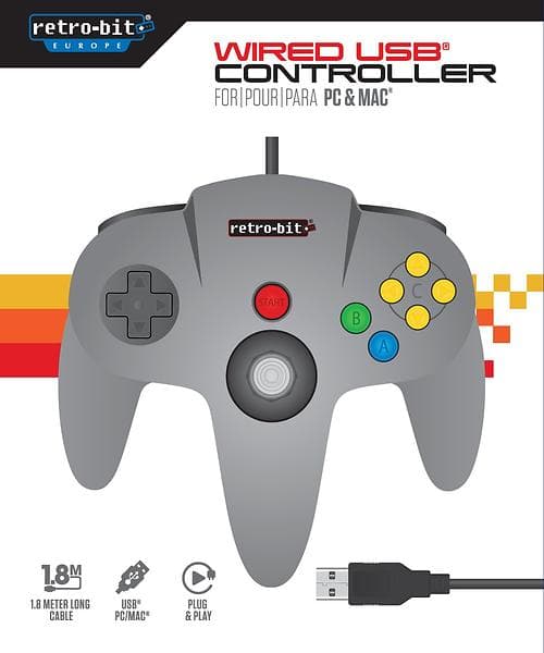 Retro-Bit N64 Wired USB Controller (PC/Mac)