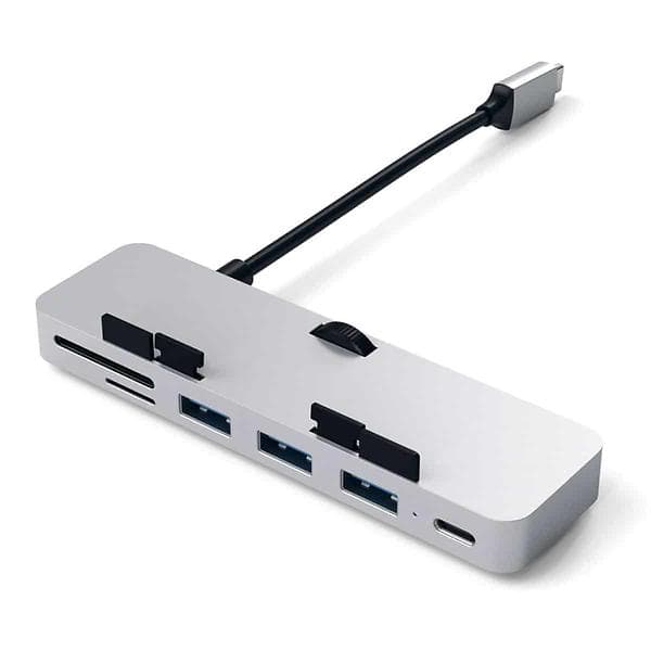 Satechi USB-C Clamp Card Reader for microSD/SD with USB Hub