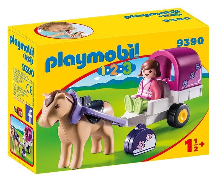 Playmobil 1.2.3 9390 Hästvagn