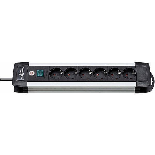 Brennenstuhl Premium Alu Line 6-Way Switch 3m