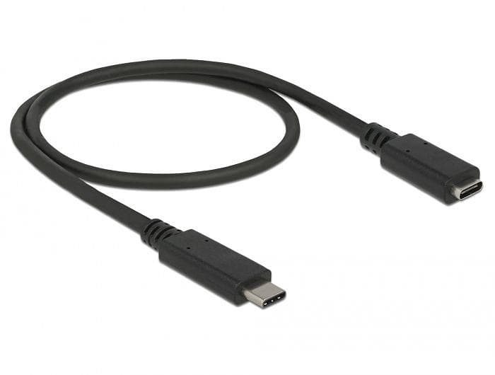 DeLock SuperSpeed USB C - USB C 3.0 M-F 0.5m