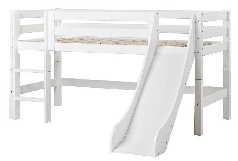 Hoppekids Premium Half-High Loft Bed 90x200cm (med rutschkana och stege)