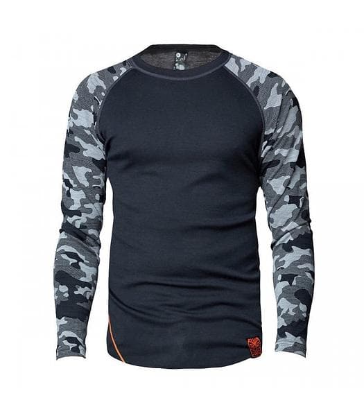 Bula Camo Merino Wool Crew LS Shirt (Herre)