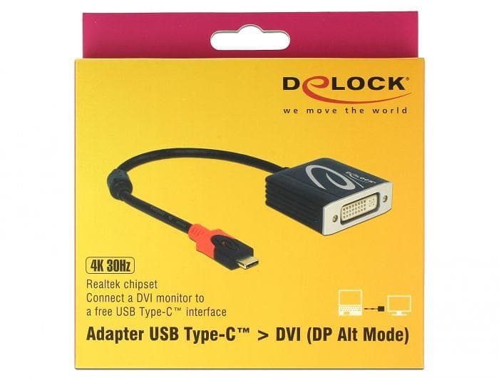 DeLock USB C - DVI M-F Adapter