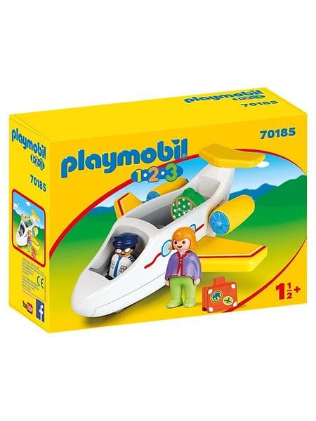 Playmobil 1.2.3 70185 Airplane with passenger