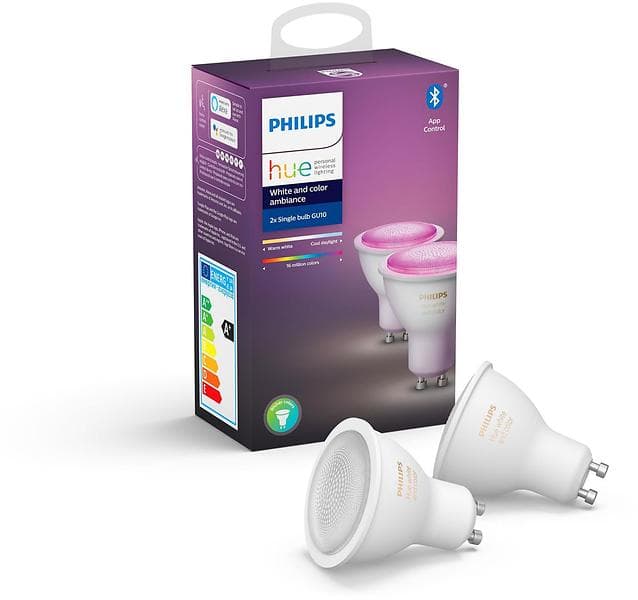 Philips Hue White And Color LED GU10 2000K-6500K +16 million colors 350lm 4.3W 2