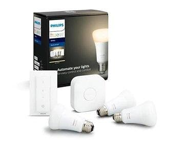 Philips Hue White LED Starter Pack E27 A60 2700K 806lm 9W 3-pack (Dimmable)