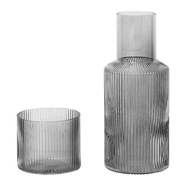 Ferm Living Ripple Carafe 50cl With 1 Drink glass