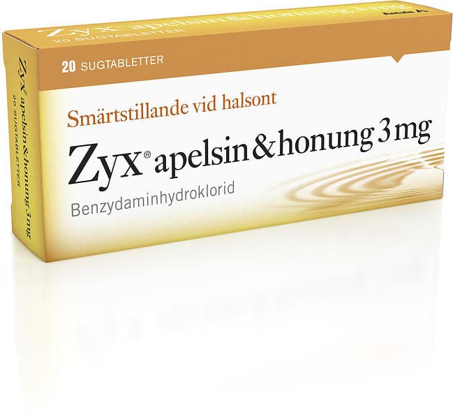 Zyx Apelsin & Honung 3mg 20 Sugtabletter