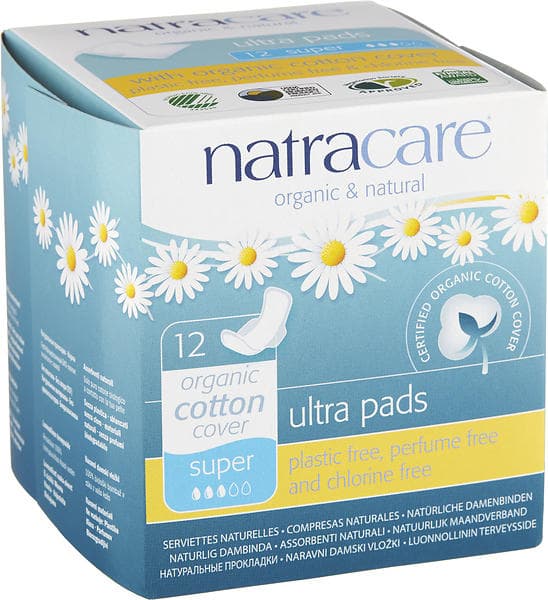 Natracare Ultra Pads Super Wings (12-pack)